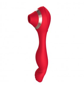 MAGIC FINGER Sucking G-Spot Clitoris Vibrator (Chargeable - Red Rose)